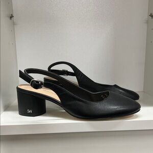 🔥🔥 Stuart Weitzman Black Slingback Heels size 6 brand new